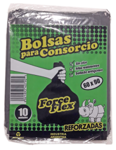 Bolsa Reforzada p/ Consorcio Sellado antigoteo Tamaño: 60 x 90 cm. Paquete x 10 unidades.