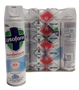 Aerosol desinfectante LYSOFORM Acción antimicrobiana. x 360 ml.
