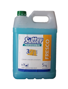 Limpiador Triple Acción FRESCO - SUTTER Presentación x 5 Kg. Limpiador, restaurador, aromatizante. Mantenimiento diario de pisos y pisos flotantes.
