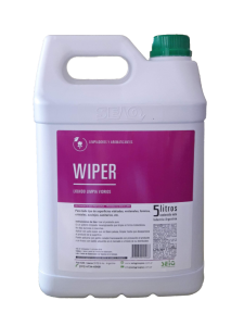 Limpiavidrios WIPER SEIQ Presentación x 5 Lt. Limpiador y desengrasante instantáneo para todo tipo de superficies vidriadas.