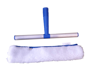 Enjabonador 35 cm. Soporte T, aluminio y plástico con vellón x unidad.