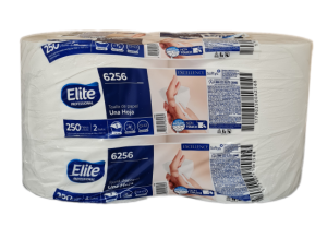 Toalla de papel ELITE 6256 Non Touch. Hoja simple. Rollo x 250 mt. Pack x 2 rollos.