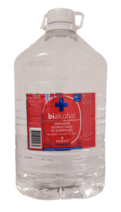 Alcohol etílico PORTA 70% - Desinfectante de superficies - 5Lt.