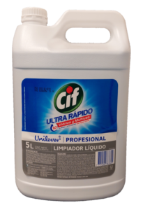 Limpiador CIF - vidrio y multiuso - ultra rápido - 5Lt.