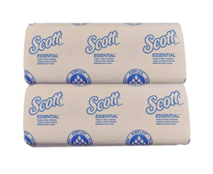 Toalla de mano doblada - SCOTT Essential - Kimberly Clark - Caja x 25 paq. de 150 toallas c/u.