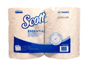 Toalla de mano en rollo Scott Essential. Pack de 2 x 177 mt. Hoja simple. SAP 30229692